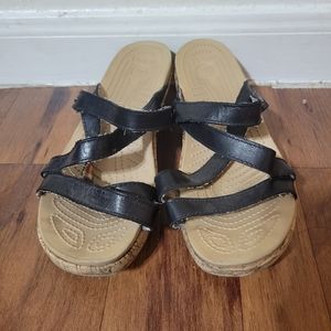 Crocs Sandles Cork Wedges Size 8